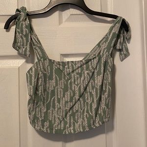 Green crop top